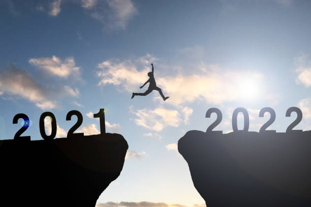 Jump from year 2021 to 2022 Jump from year 2021 to 2022 2022 photos stock pictures, royalty-free photos & images