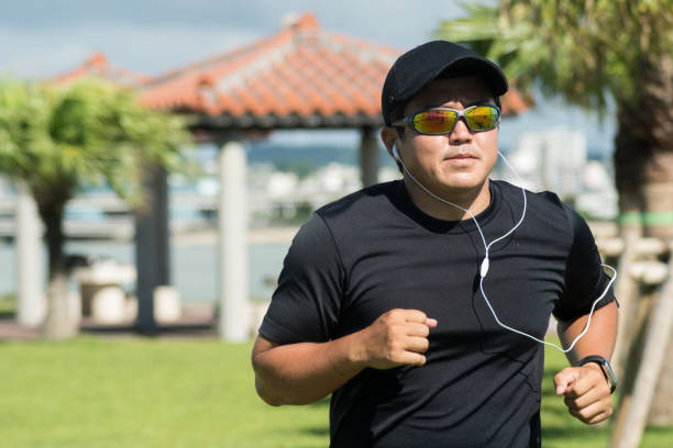Japanese men who run to maintain their physical health.