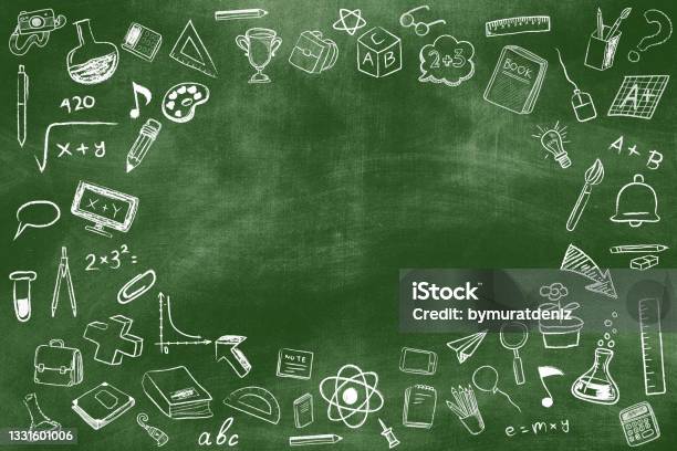 Chalkboard Stock Photo - Download Image Now - Back to School, Chalkboard - Visual Aid, Education