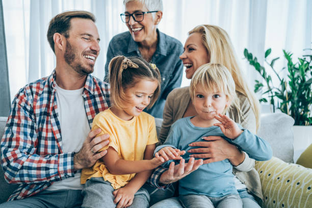istock Happy family at home. 1331603238
