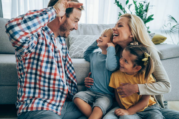 istock Happy family at home. 1331603252