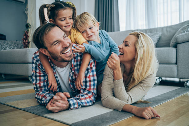 istock Happy family at home. 1331603298
