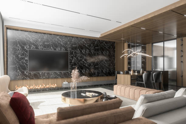 istock Modern Luxurious House Living Room 1331616692