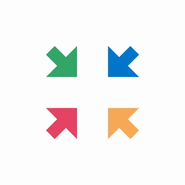 Vector illustration of Plus Arrow Logo Template Design