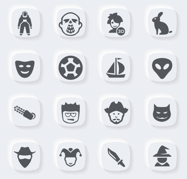 Genres of cinema icons set Set of movie genres black icons isolated on white. Vector illustration action anime movies stock illustrations