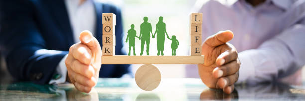 istock Work Life Balance Protection. Blocks Protection 1331623586