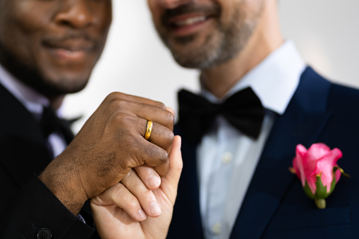 Gay Wedding Or Homosexual Men Marriage. People Relationship