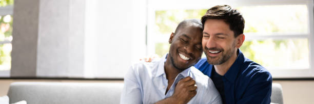 istock Romantic Happy Gay Couple Relaxing 1331624003