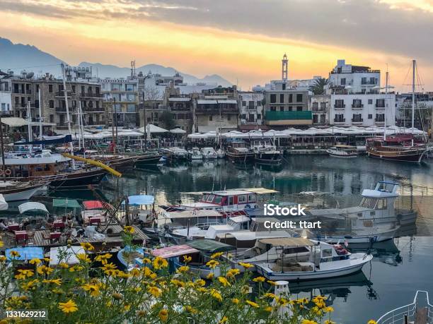 View Of A Port In Kyreniagirne During A Sunny Summer Day Cyprus Stock Photo - Download Image Now