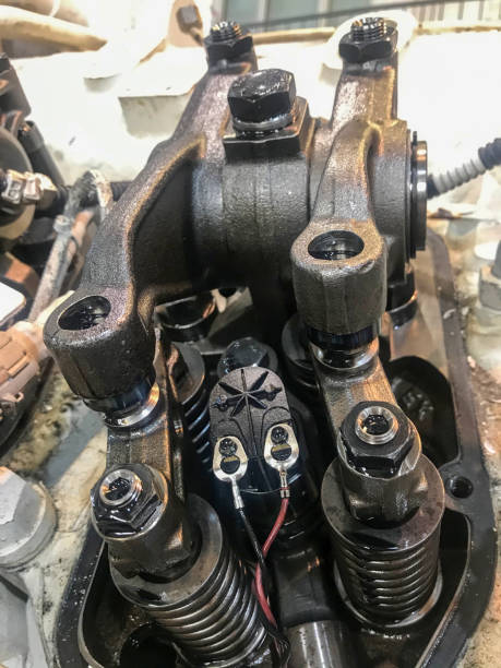 istock The diesel engine with the block head cover 1331629317