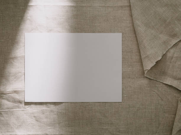 istock Invitation card mockup, blank greeting card template. Flat lay, Minimalist style 1331629465
