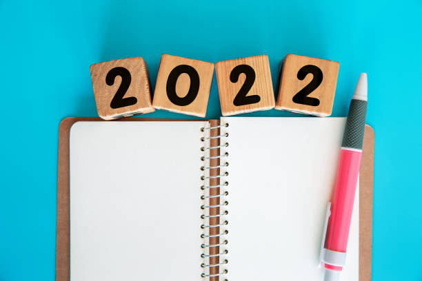 nowy rok 2022 z planem pracy - determination new years eve aspirations letter zdjęcia i obrazy z banku zdjęć