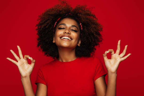 istock Pretty young afro woman 1331637616