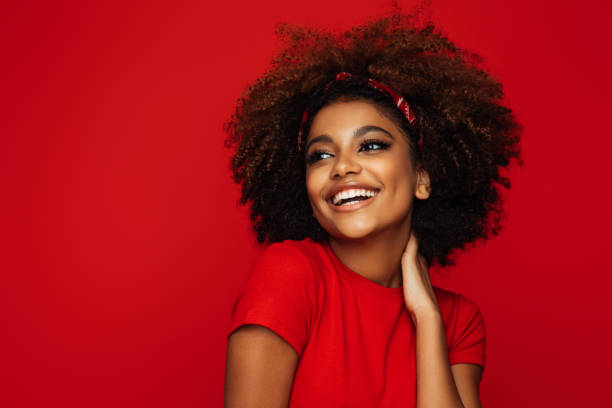 istock Pretty young afro woman 1331637757