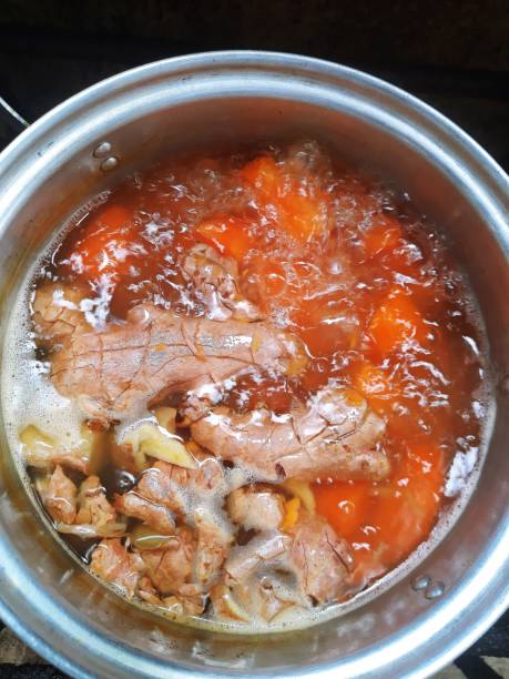 istock Cooking sweet potato with ginger syrup. 1331637962