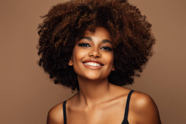 istock Beautiful afro woman with perfect make-up 1331638537