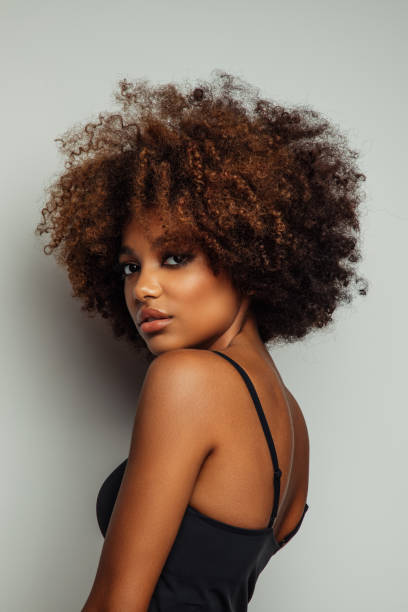 istock Beautiful afro woman with perfect make-up 1331638590