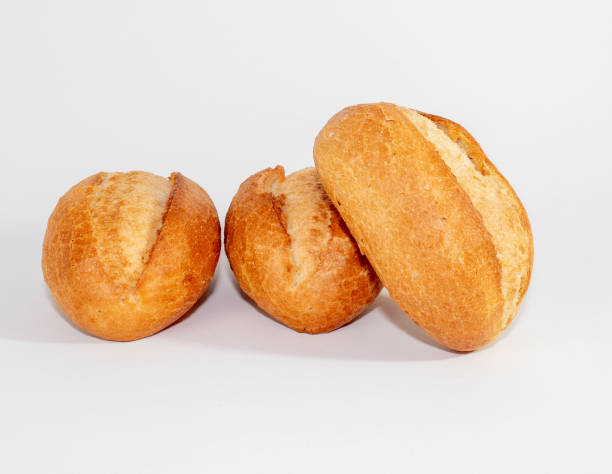 istock Bun made of wheat flour isolated on white. 1331641356