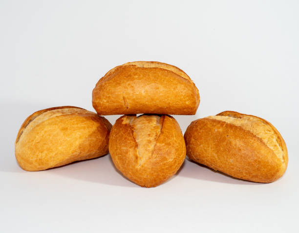 istock Bun made of wheat flour isolated on white. 1331641483