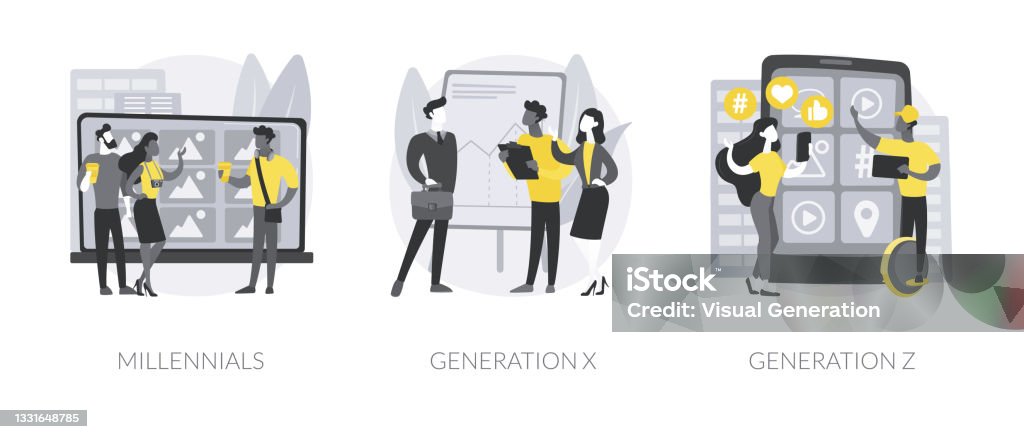 Change In Generations Generational Change Abstract Concept Vector Illustrations Stock ...