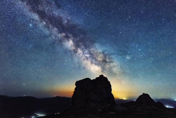 istock Milky way over the iceberg beams in China 1331650941