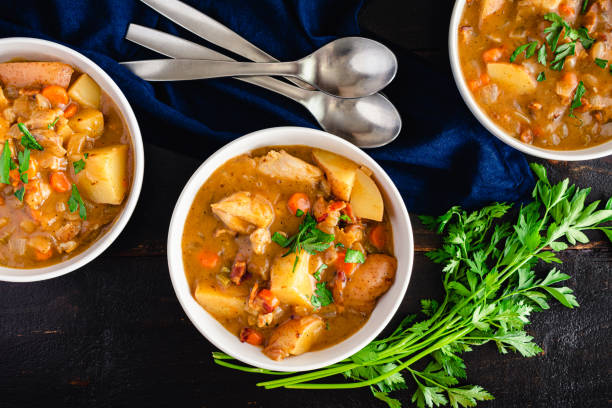 istock Chicken Stew with Potatoes and Carrots in a White Wine Broth 1331652057