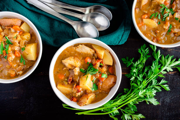istock Chicken Stew with Potatoes and Carrots in a White Wine Broth 1331652061