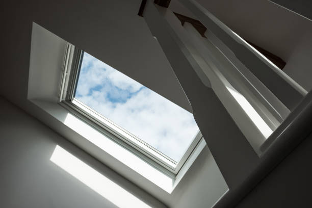 istock Abstract view of s skylight window seen in a modern house 1331652452
