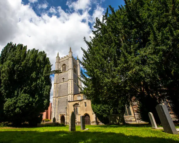Photo of Dedham Parish Church in the village of Dedham in Essex, UK