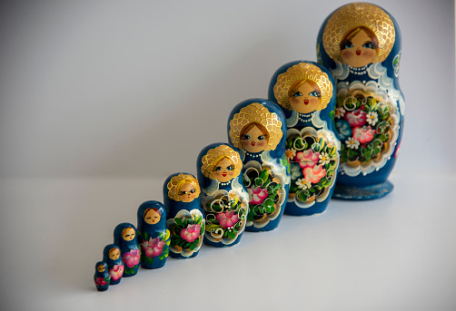 Colorful russian wooden dolls - Matrioshka