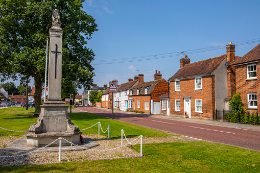 Essex, UK - July 20th 2021: A view in the pretty village of Stock in Essex, UK.