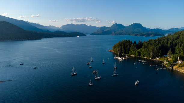 istock Sail boats on a beautiful coastline 1331665022