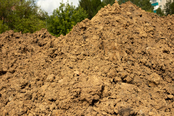 istock Dug up earth. Construction excavation of soil. 1331667041