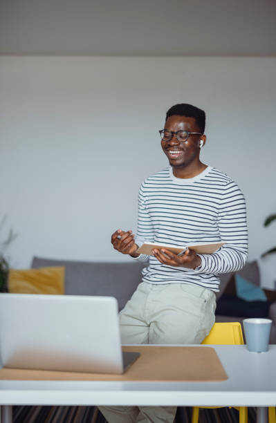 istock Happy Businessman Talking on Video Call at Home Office 1331670573