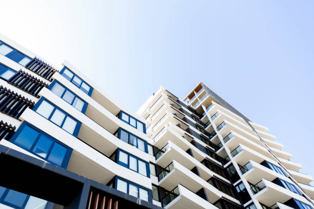 istock Modern apartment buildings, sky background with copy space 1331682216