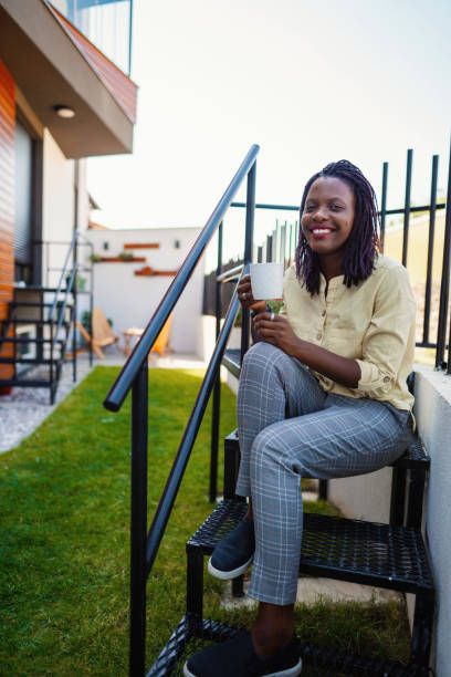 istock Business woman taking coffee break 1331686613