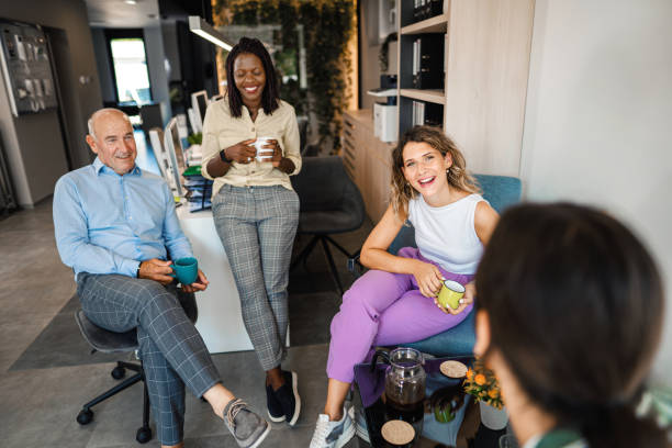 istock Business people taking coffee break 1331686703
