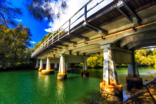 lane cove river bridge bajo - underbelly fotografías e imágenes de stock