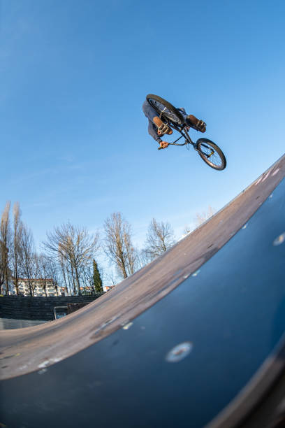 istock BMX jump in a wooden ramp 1331696355