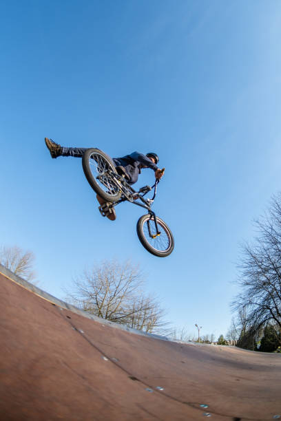 istock BMX jump in a wooden ramp 1331696367