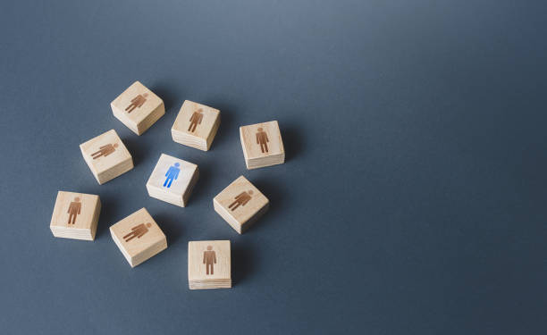 istock Appointing a leader to reestablish an disordered team. unbalanced group. Teamwork cooperation. Business personnel management. Discipline hierarchy. Staff expansion and recruiting. Human resources 1331698793