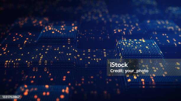 Block Chain Concept Stock Photo - Download Image Now - Blockchain, Big Data, Technology
