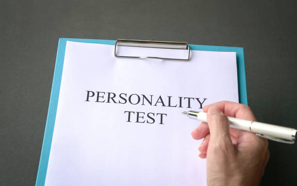 istock Job applicant to do personality test. 1331713485
