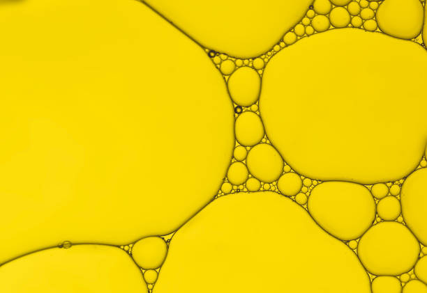 istock Abstract oil droplets on water creative art image and pattern. 1331722188