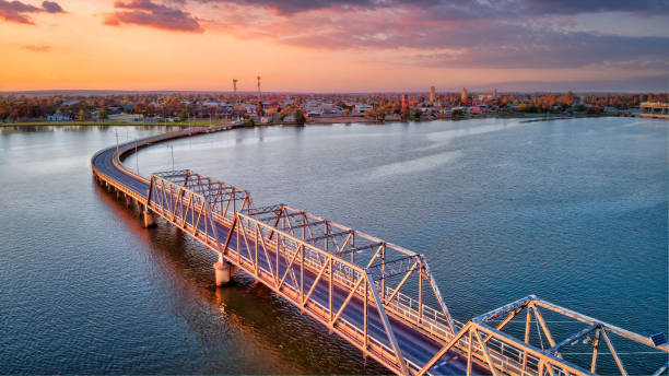 istock Early Morning Light on the Bridge into Yarrawonga 1331731205