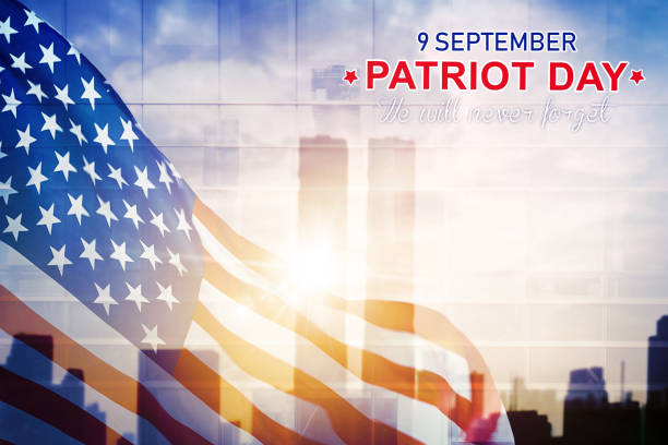 istock America flag with Patriot day text 1331733668