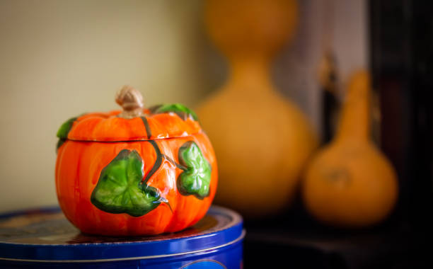 Pumpkin in bamboo box