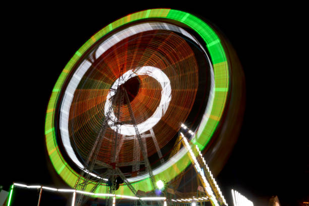 istock Giant wheel light coming as circle with long exposure 1331742176