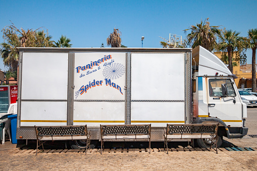 Panineria Spider-Man Food Truck in San Leone, Sicily. This is also an established eatery in Agrigento.