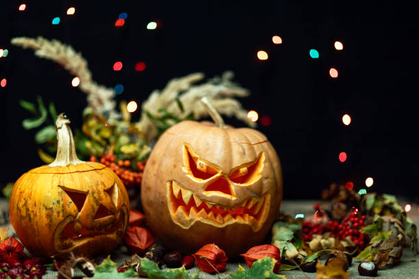 istock Halloween Still life with Jack-o-Lantern pumpkin 1331747349